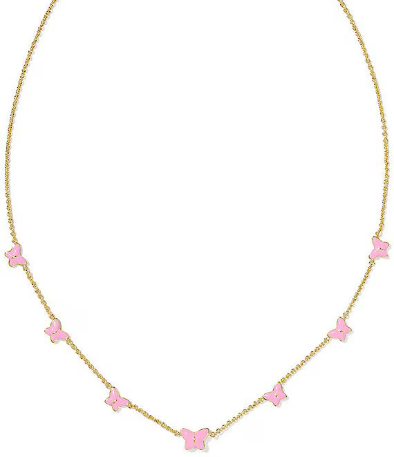 Kendra Scott: Lillia Butterfly Enamel Strand Necklace in Gold