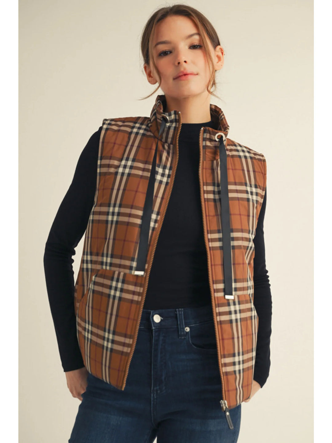 Jodifl: Vest in Chestnut G14665-1