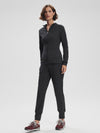 Varley: Marja Zip Through Midlayer in Black Marl (VAR02449)