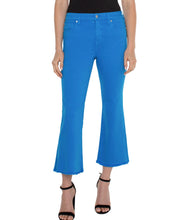 Load image into Gallery viewer, Liverpool: Hannah Cropped Flare with Fray Hem in Diva Blue
