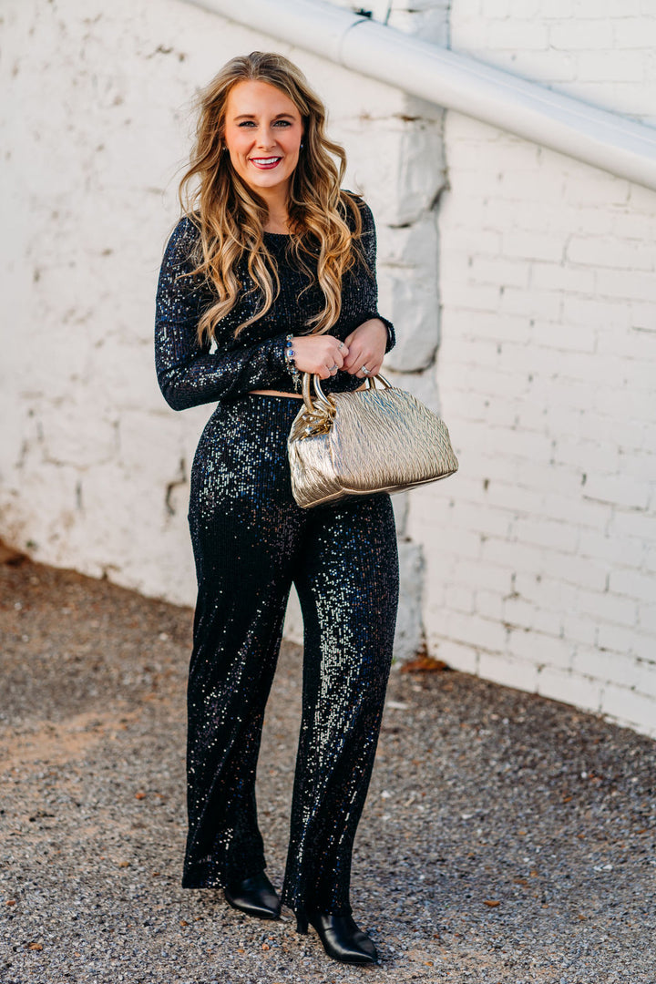 Z supply: Skylar Sequin Pant in Black
