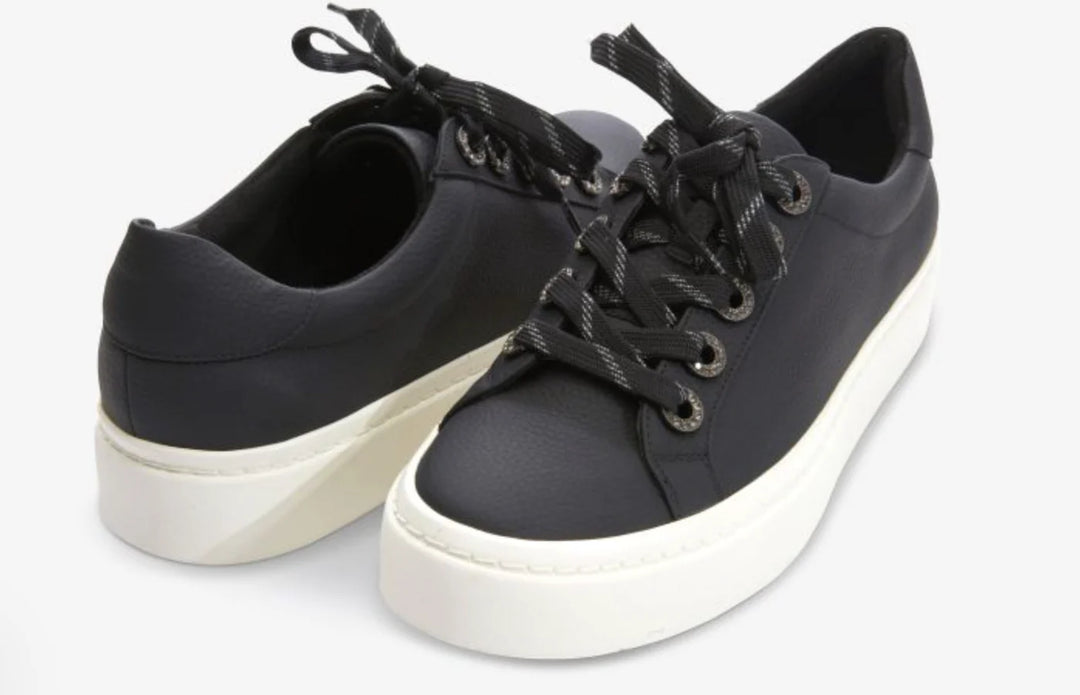 Vaneli: Ysenia Black Milled Calf Sneakers