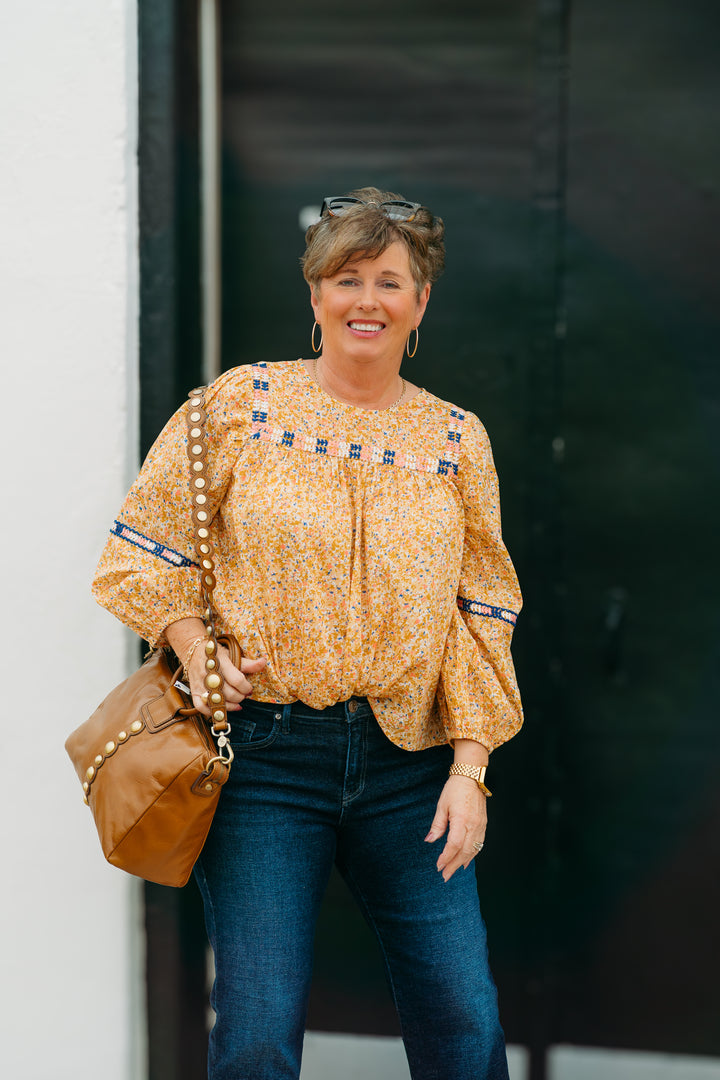 Dear John: Fernande Blouse in Marigold Ditsy