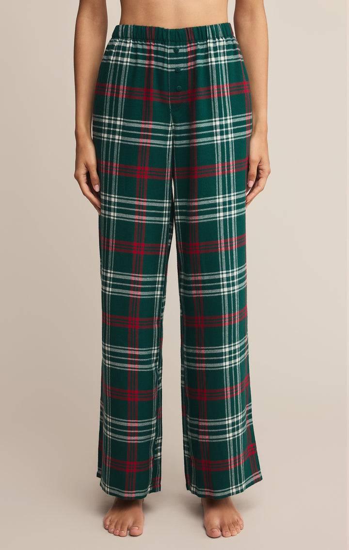 Z Supply: Hangout Plaid Pant in Mistletoe