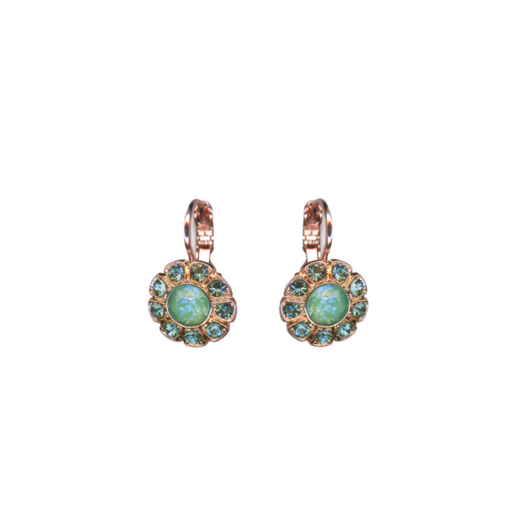 Mariana: Rose Gold Large Daisy Leverback Earrings in 