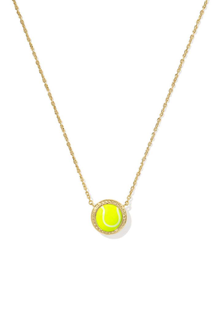 Kendra Scott: Tennis Short Pendant Necklace in Chartreuse Magnesite