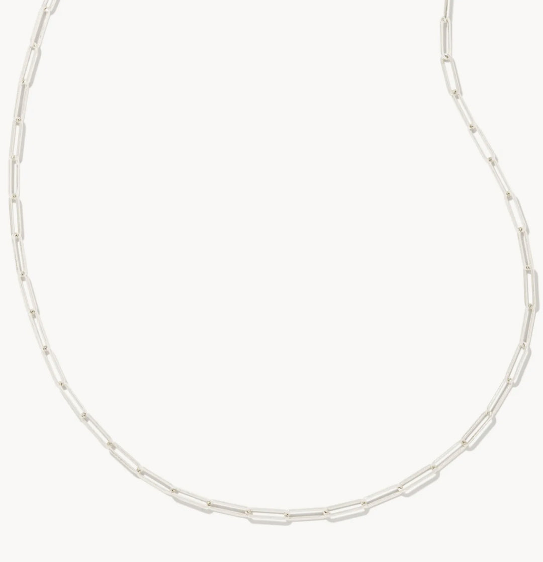 Kendra Scott: Courtney Paperclip Silver Chain Necklace