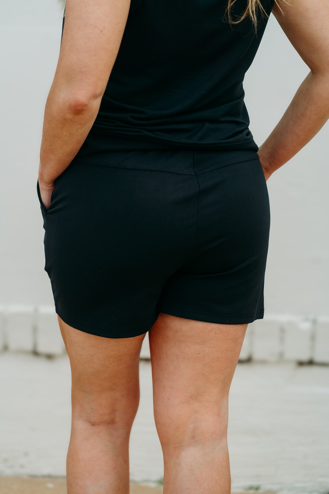 Thread & Supply: Amanda Shorts in Black Rib