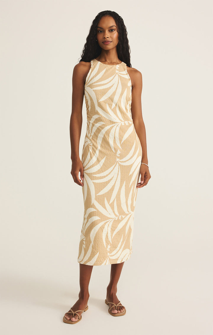 Z Supply: Adison Vacances Midi Dress in Santal