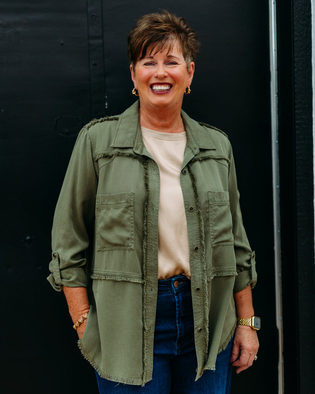 Multiple: Green Ruffle Jacket (M35108BM)