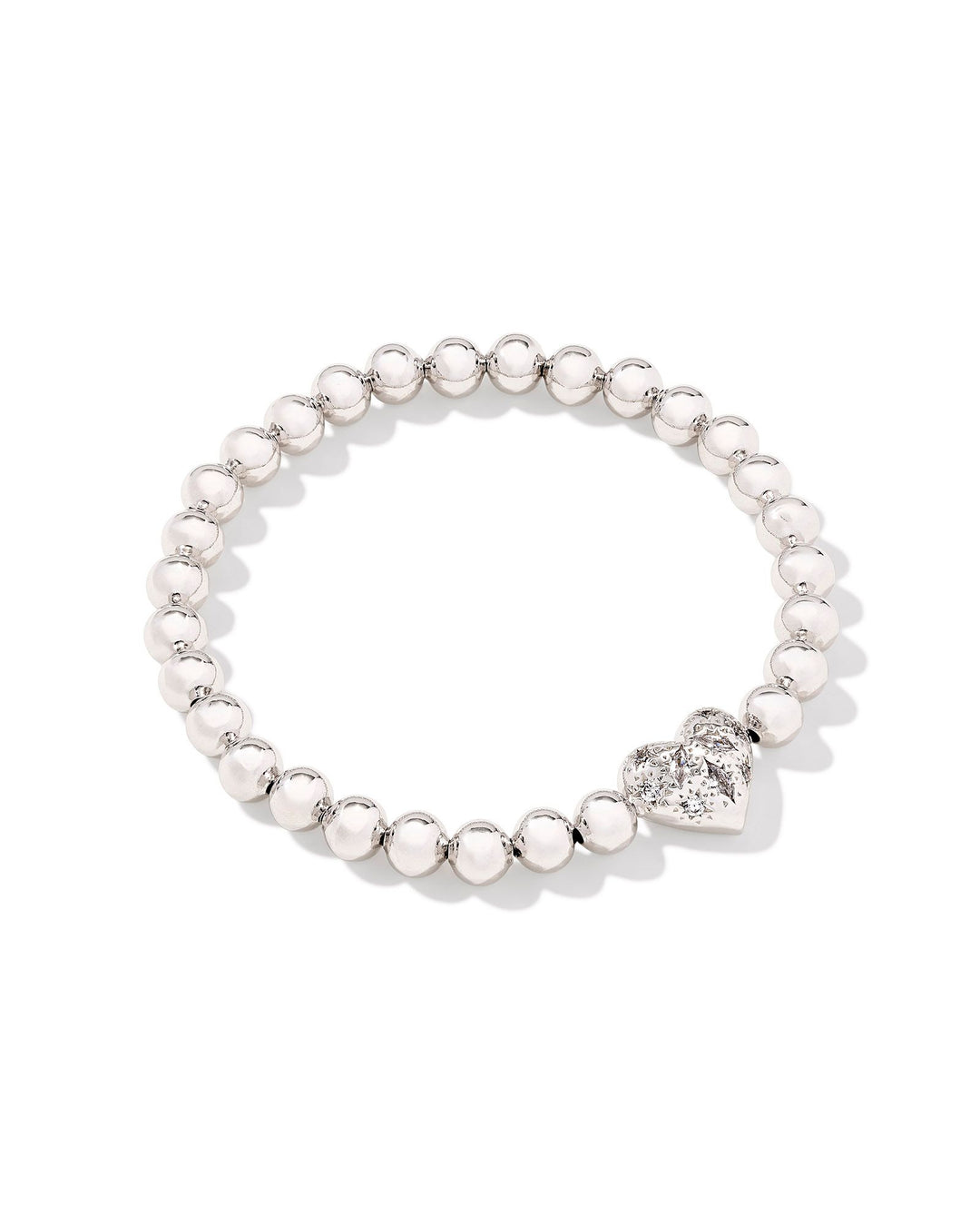 Kendra Scott: Holland Heart Stretch Bracelets in White Crystal