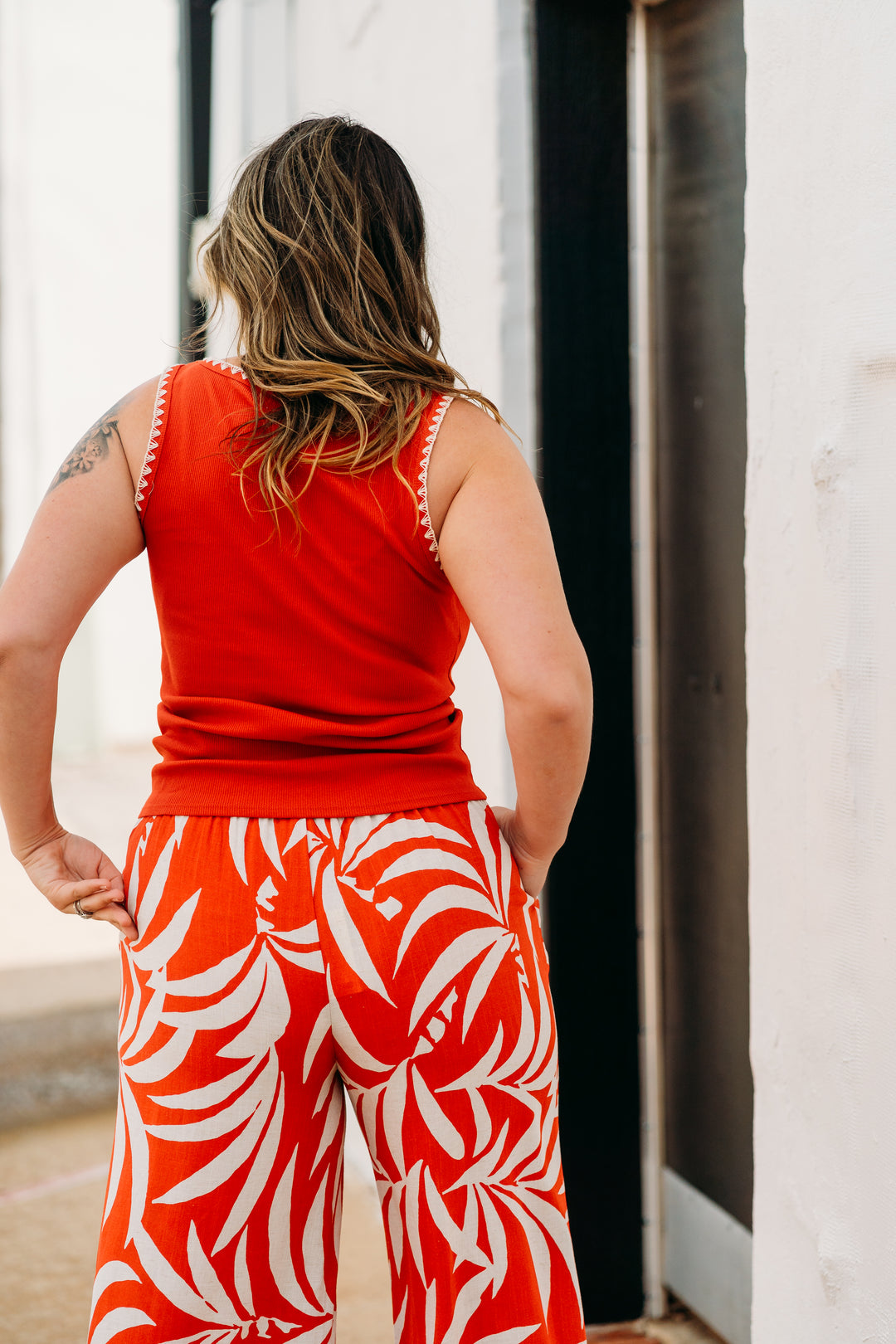 Z Supply: Jaidynn Rib Tank in Cabana Red