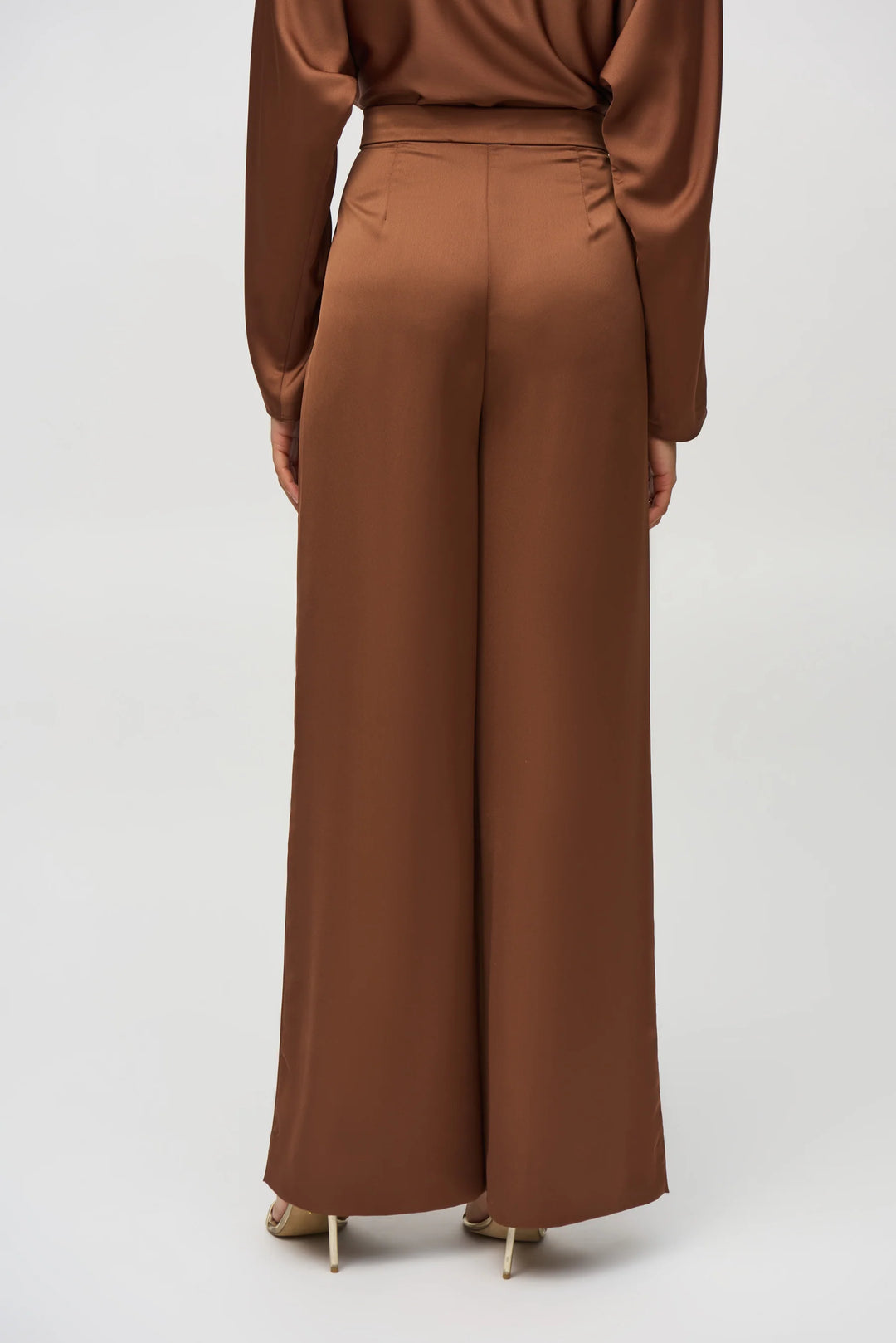 Joseph Ribkoff: Wide Leg Dress Pant Chestnut