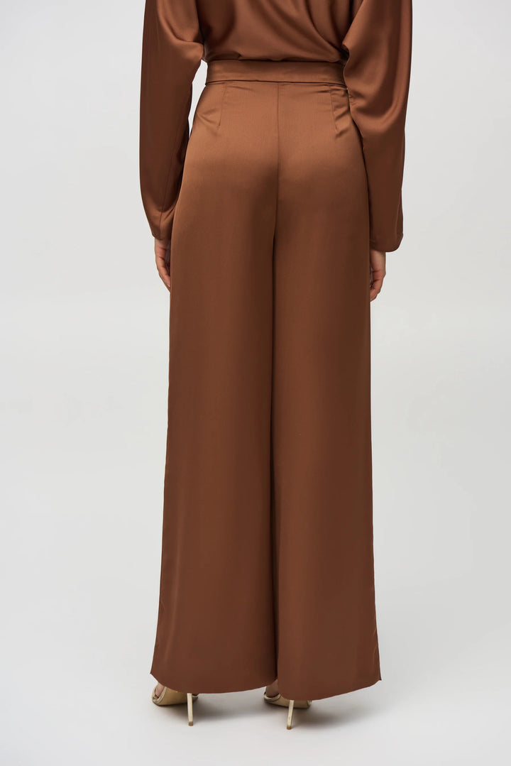 Joseph Ribkoff: Wide Leg Dress Pant Chestnut