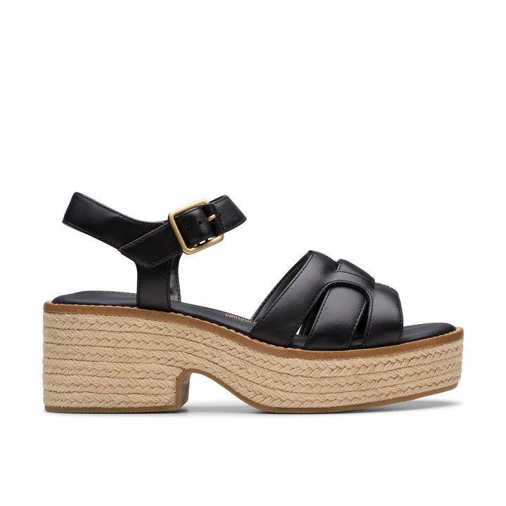 Clarks: Coledale Strap Black Leather Sandals