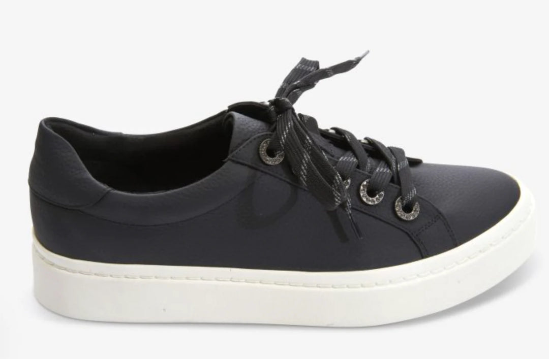 Vaneli: Ysenia Black Milled Calf Sneakers