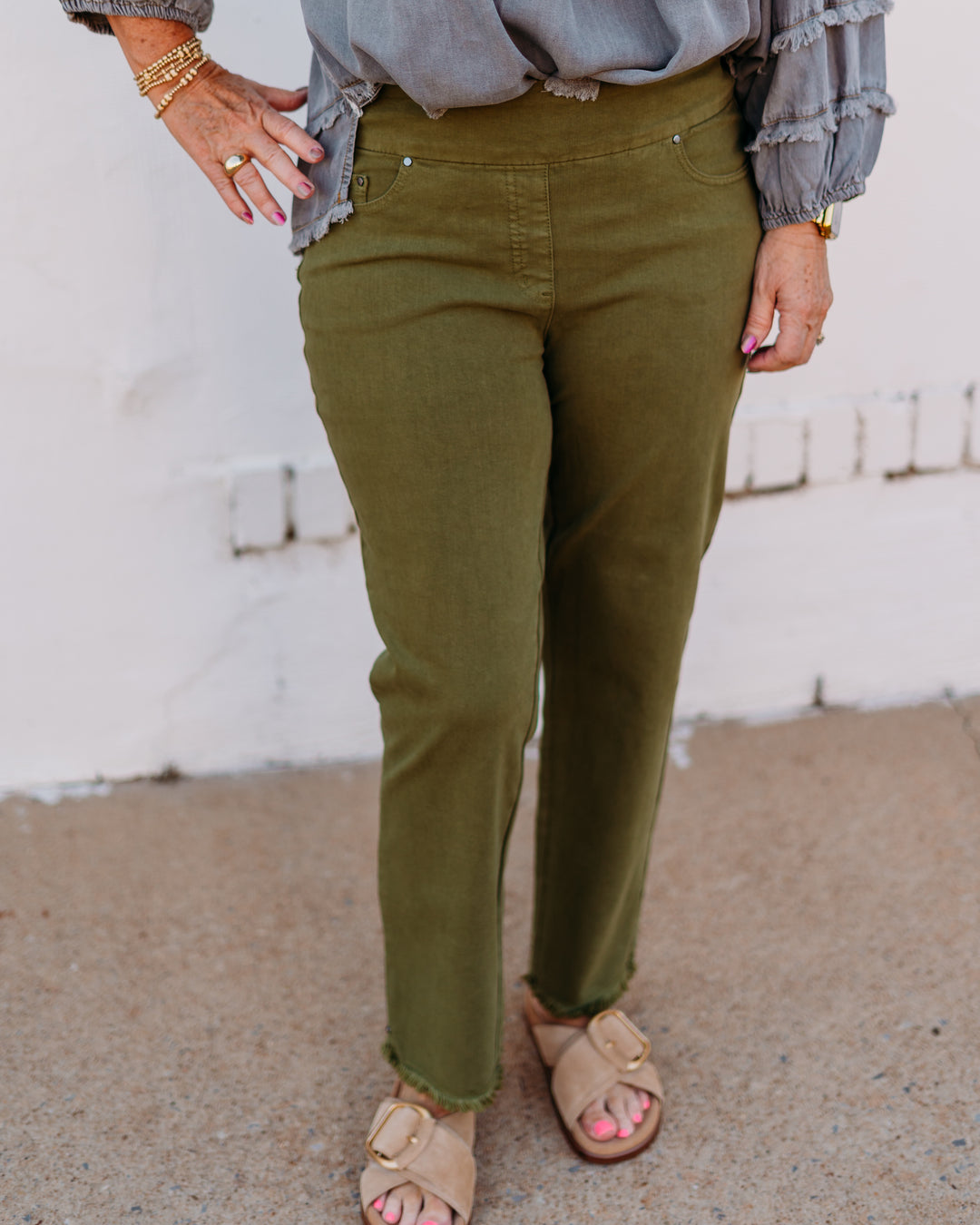 Multiples: Fringe Hem Ankle Pant (M35714PM)