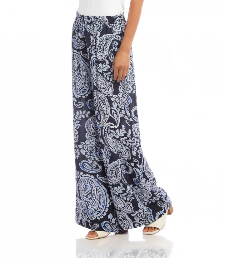 Karen Kane: Wide Leg Pants in Paisley Print