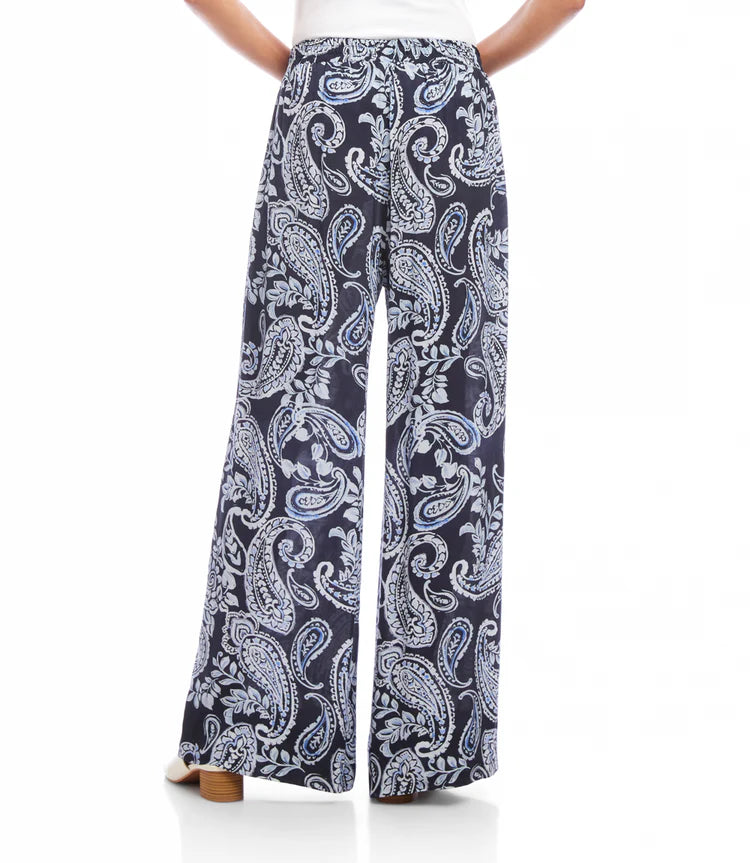 Karen Kane: Wide Leg Pants in Paisley Print