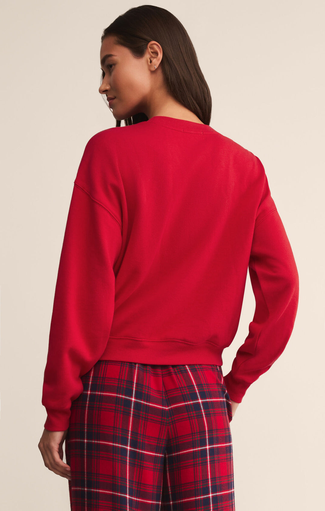 Z Supply: Holiday Sweatshirt in Festive Red