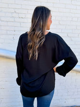 Load image into Gallery viewer, Glam: V-Neck Satin Top in Black GT6191
