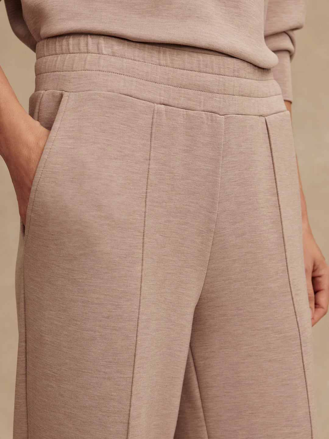 Varley: The Wide Leg Pant 28' in Taupe Marl (VAR02104)