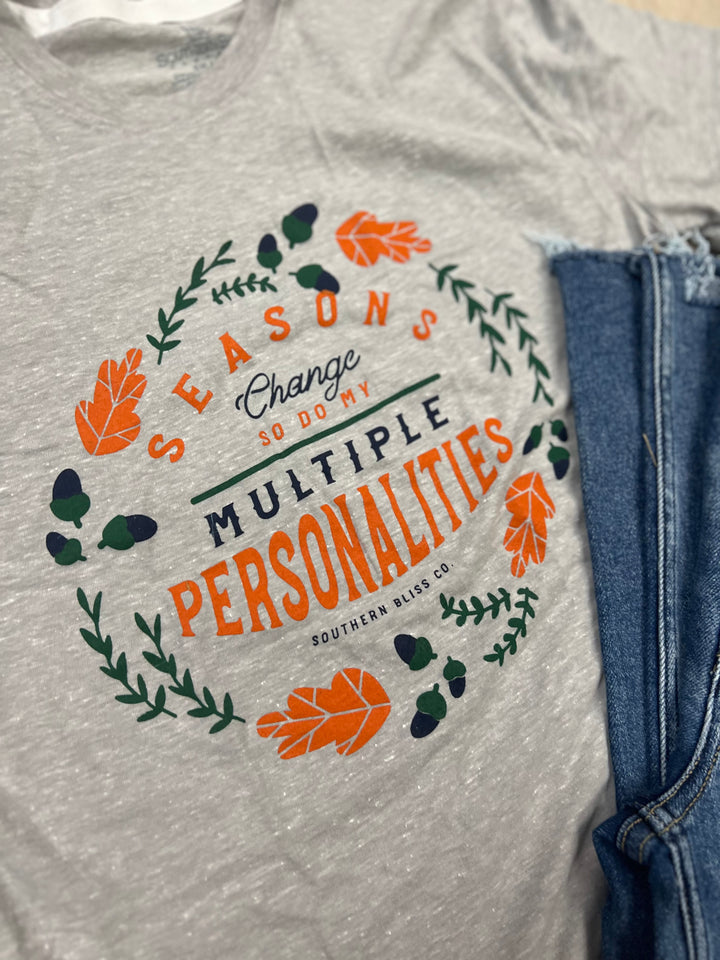 Southern Bliss: Multiple Personalities Light Grey Tee