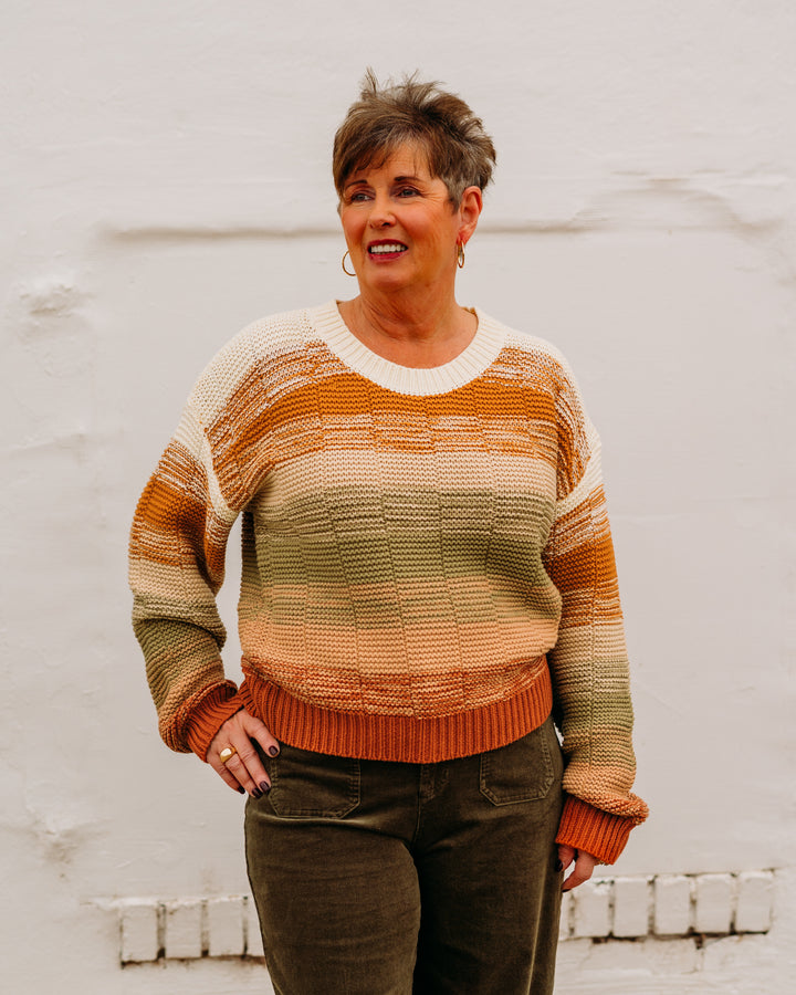 Another Love: Jaycee long Sleeve Sweater in Autumn Foliage