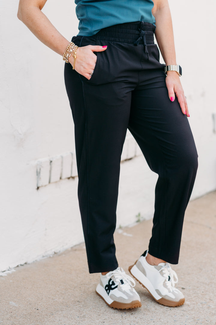 Spanx: On the Move Slim Pant in Very Black