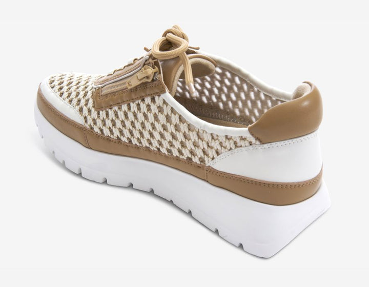 Vaneli: Qubi Tennis Shoe in Beige Itess