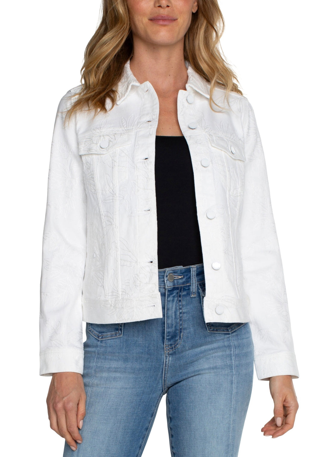 Liverpool: Classic Jean Jacket in Bright White