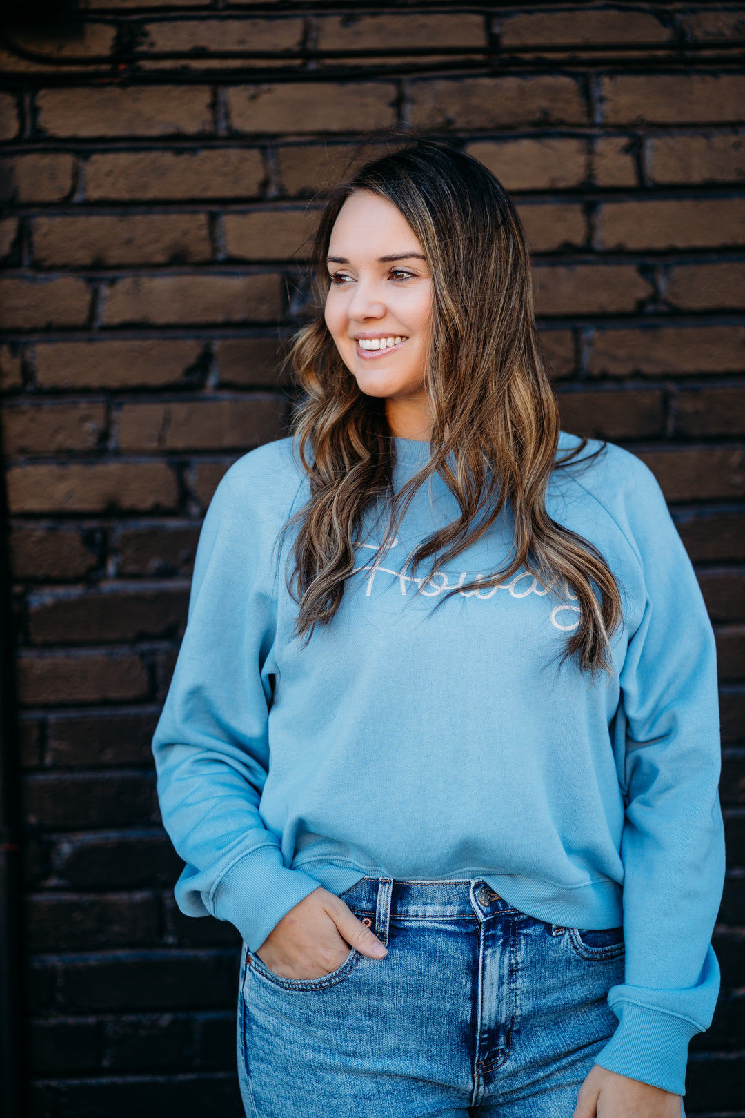 Z Supply: Howdy Sweatshirt in Coastal Blue