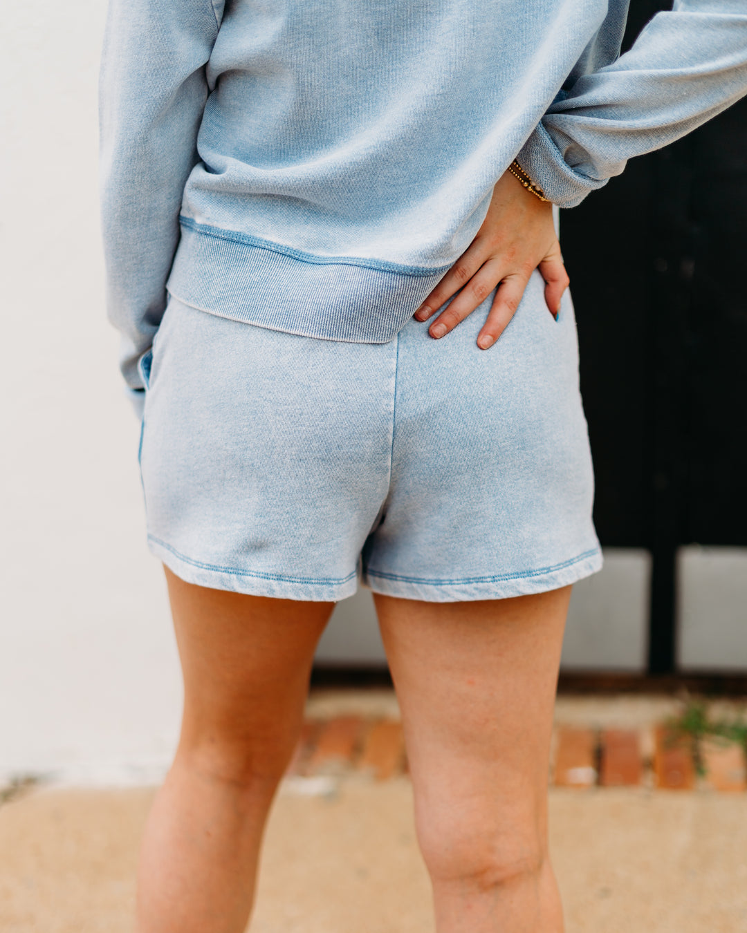 Z Supply: Hunter Knit Denim Short in Washed Indigo