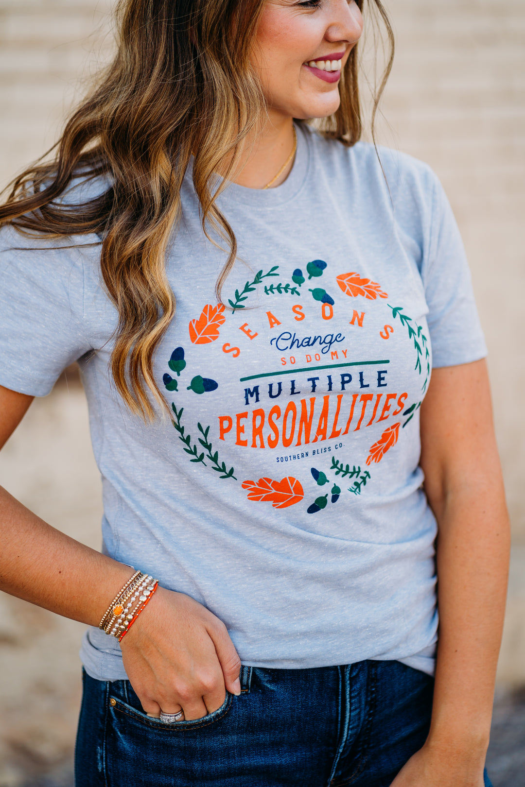 Southern Bliss: Multiple Personalities Light Grey Tee