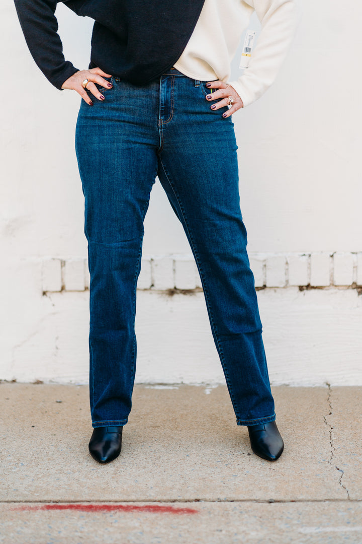 Dear John: Blaire High Rise Ankle Straight Leg in Munich