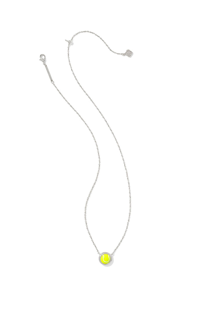 Kendra Scott: Tennis Short Pendant Necklace in Chartreuse Magnesite