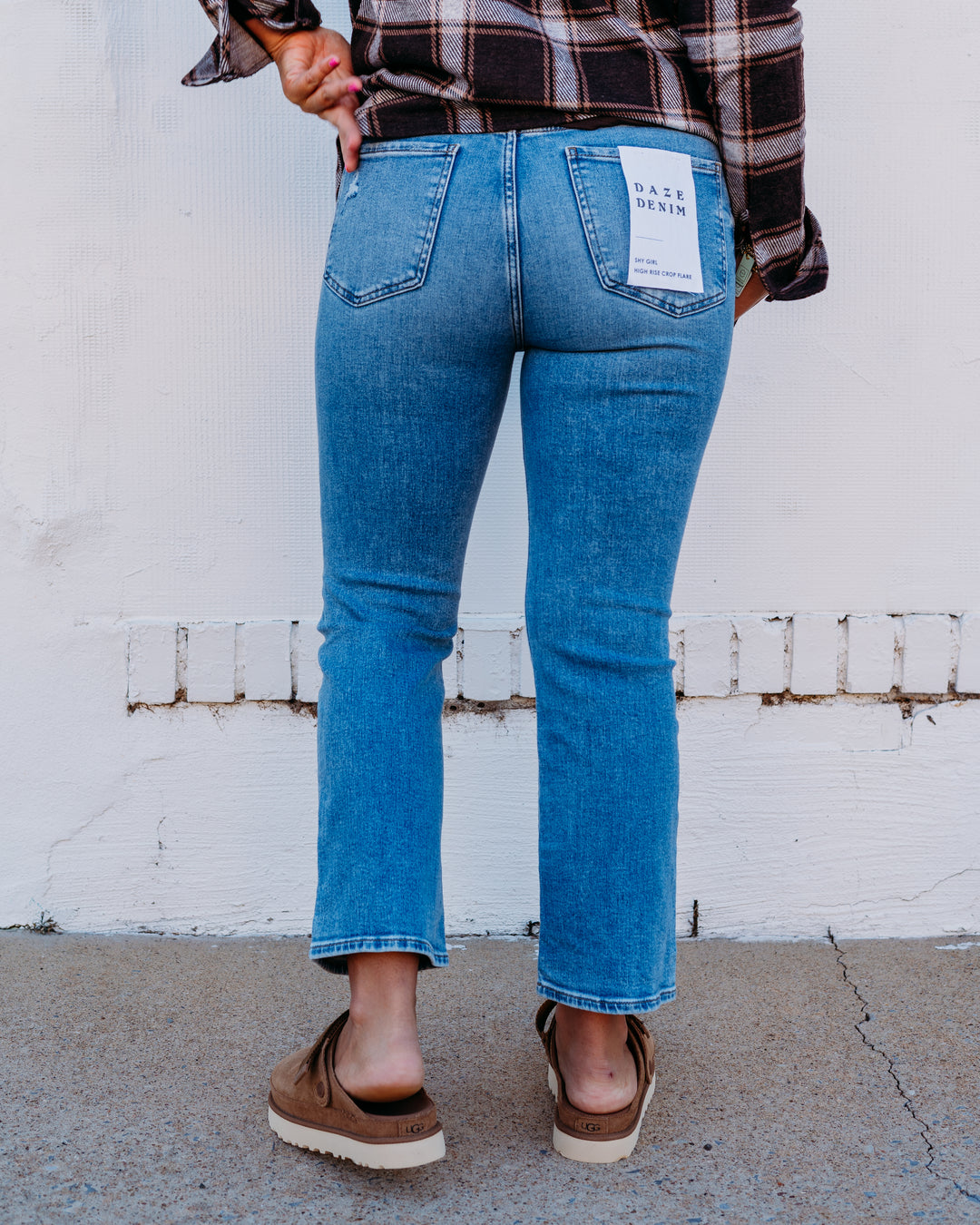 Daze: Shy Girl Straight Leg Jeans in PDA