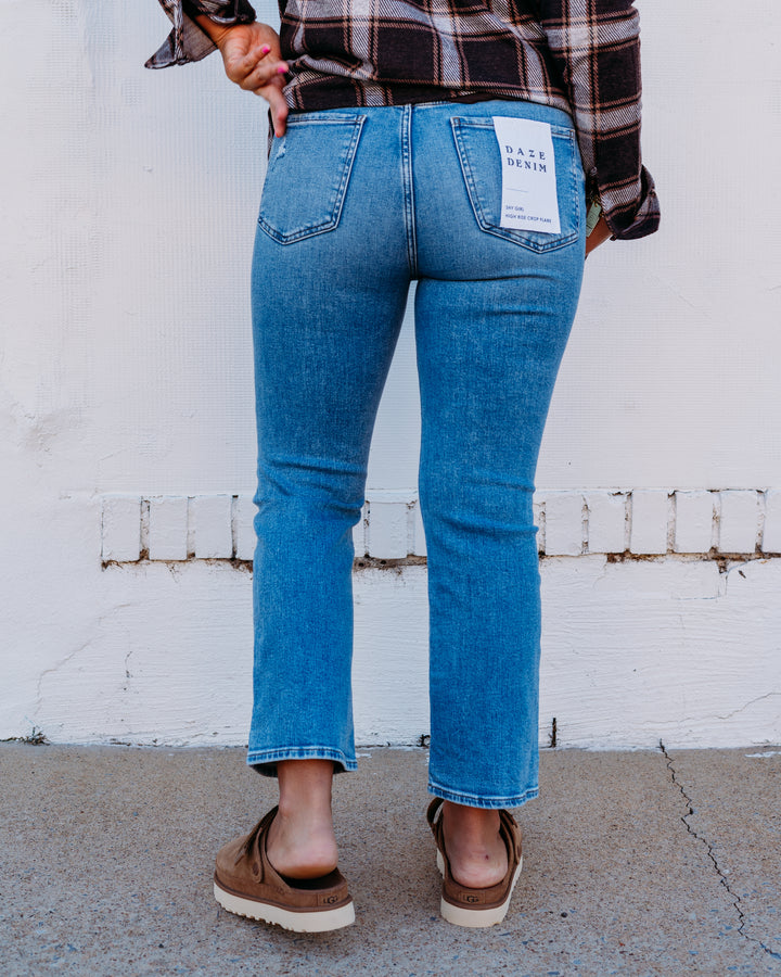 Daze: Shy Girl Straight Leg Jeans in PDA