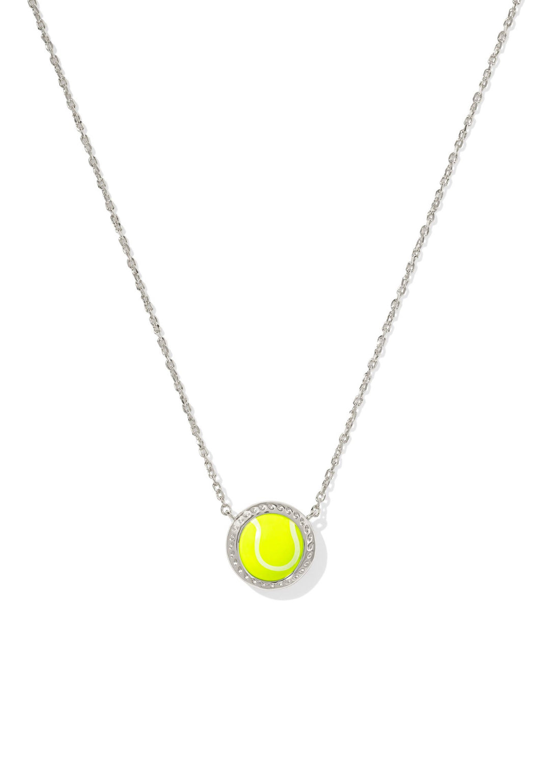 Kendra Scott: Tennis Short Pendant Necklace in Chartreuse Magnesite