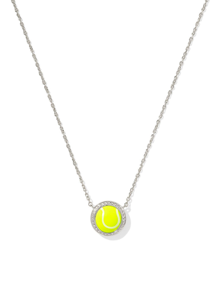 Kendra Scott: Tennis Short Pendant Necklace in Chartreuse Magnesite