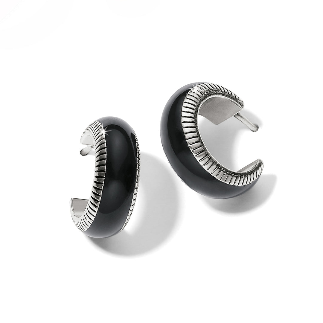 Brighton: Interlok Noir Small Hoop Earrings