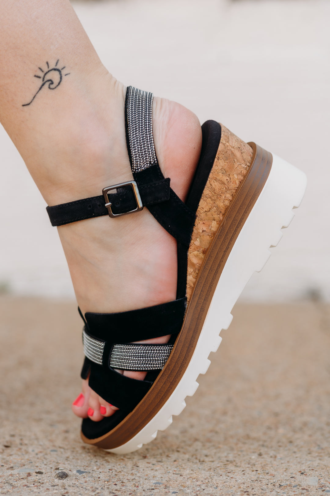 Vaneli: Caitlin Sandal Heel in Black Suede