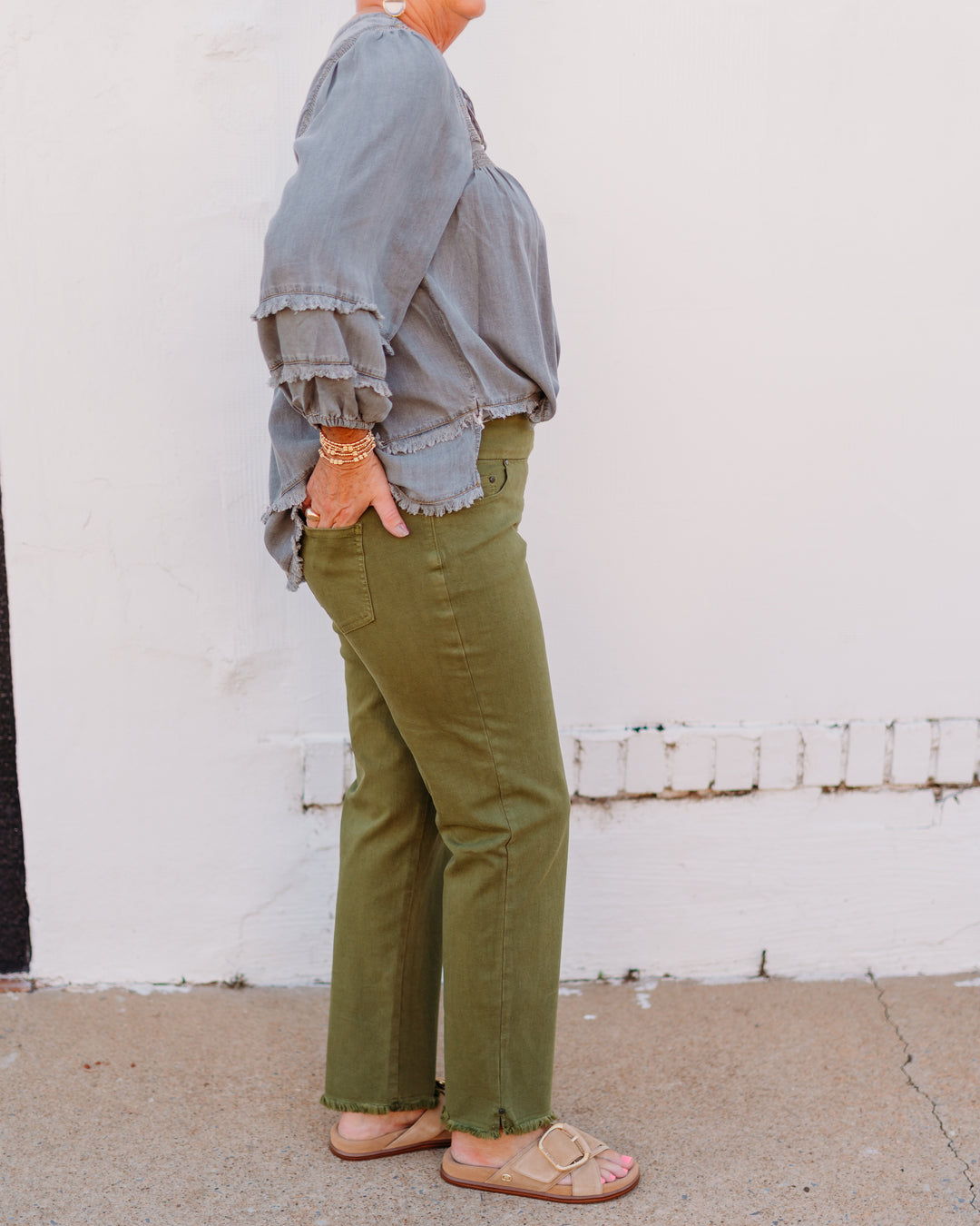 Multiples: Fringe Hem Ankle Pant (M35714PM)