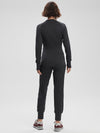 Varley: Marja Zip Through Midlayer in Black Marl (VAR02449)