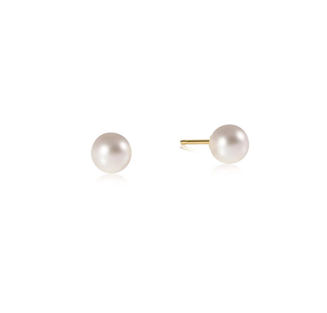 Enewton: Classic 6MM Ball Stud Earrings in Pearl