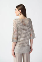 Load image into Gallery viewer, Joseph Ribkoff: Sequin Detail Crochet Top - 241922
