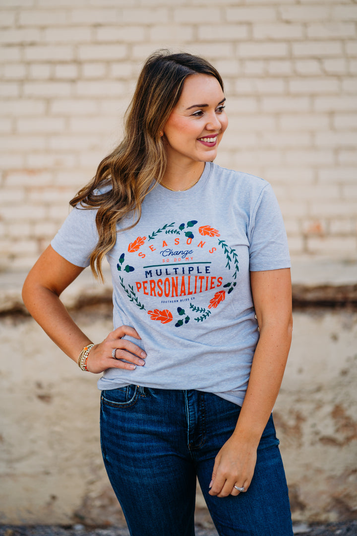 Southern Bliss: Multiple Personalities Light Grey Tee