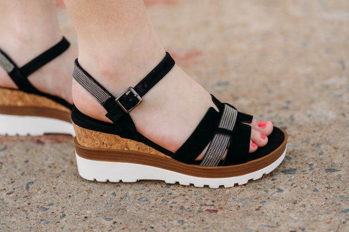 Vaneli: Caitlin Sandal Heel in Black Suede