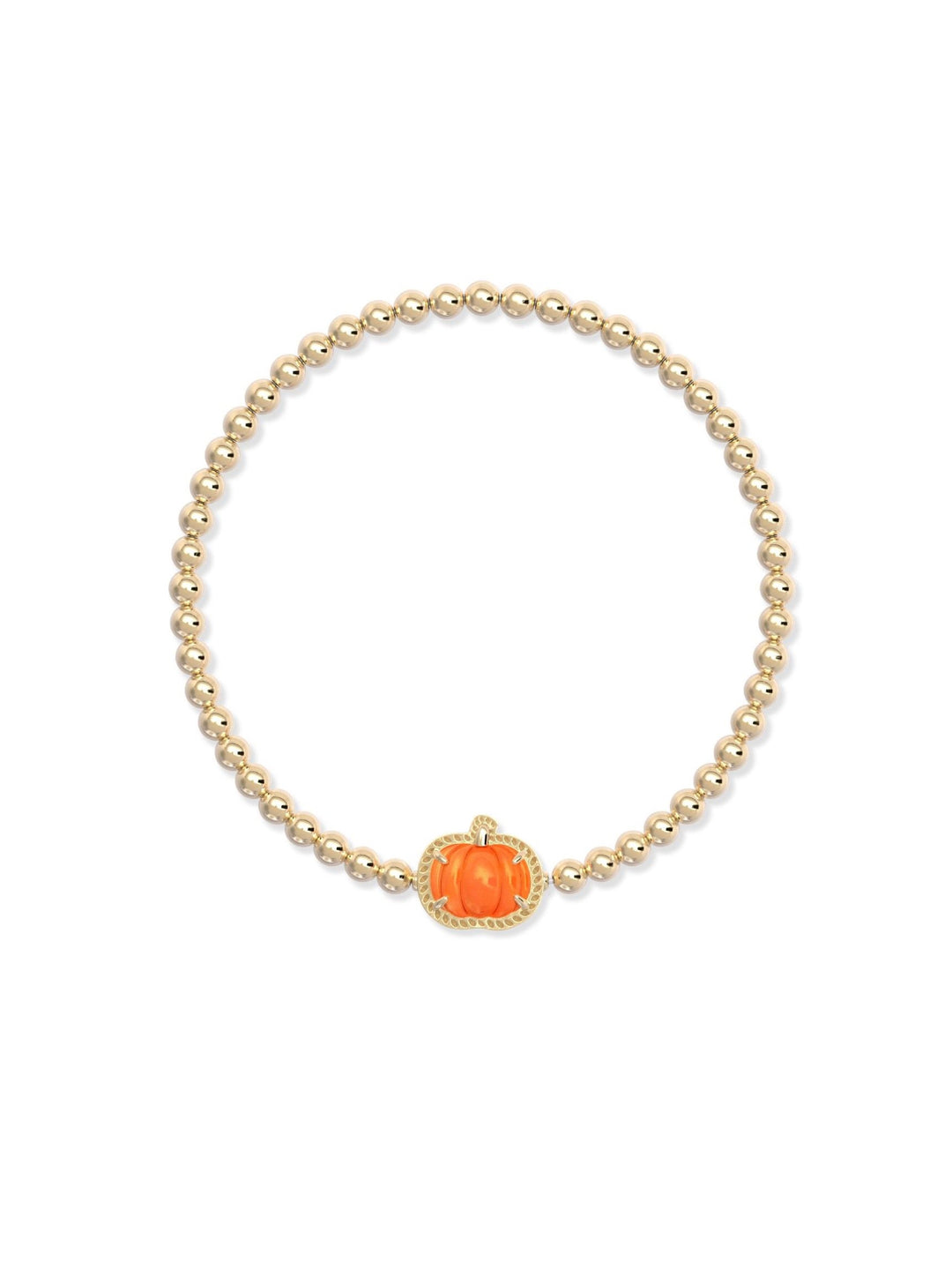 Kendra Scott: Pumpkin Stretch Bracelet in Gold Orange MOP