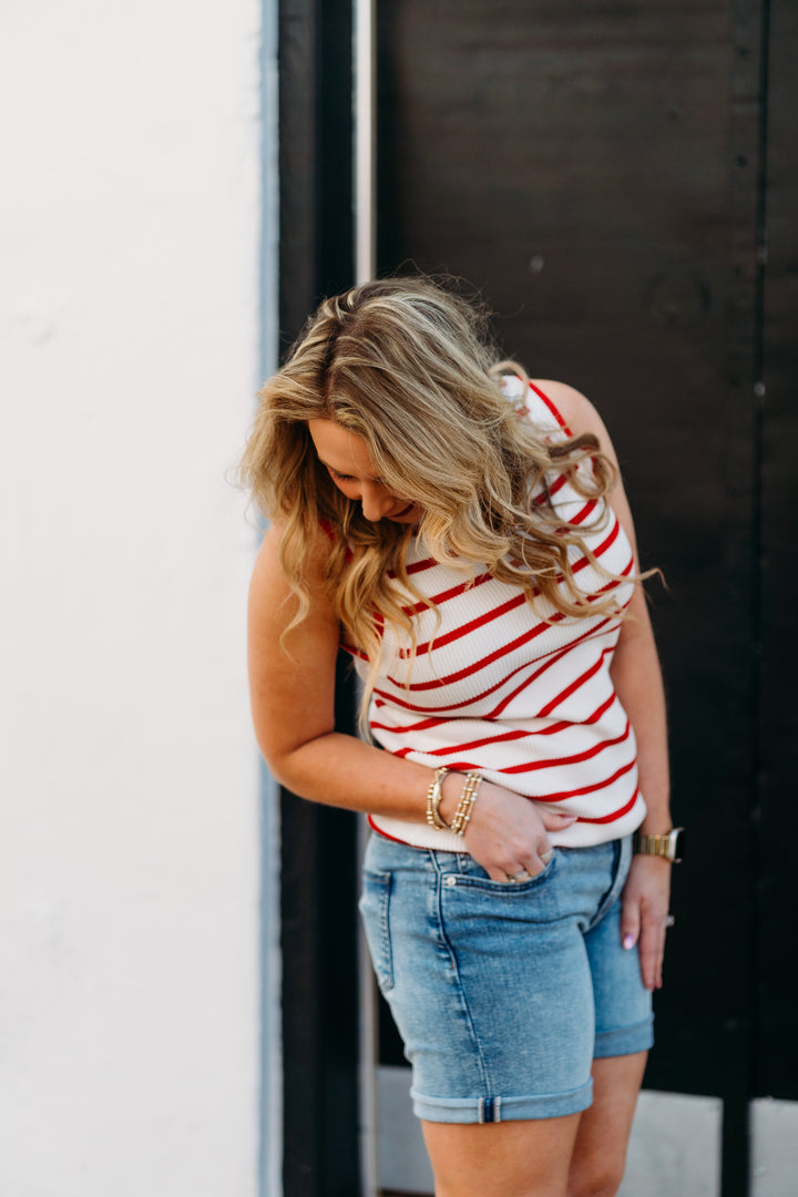 Jag: Alex Boyfriend Short in Resort Blue J5124SSJ124